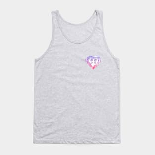 SoRiKai Heart--Pink and Blue Tank Top